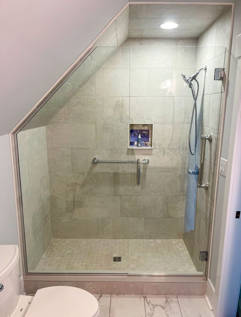 Shower Under a Sloped Ceiling
