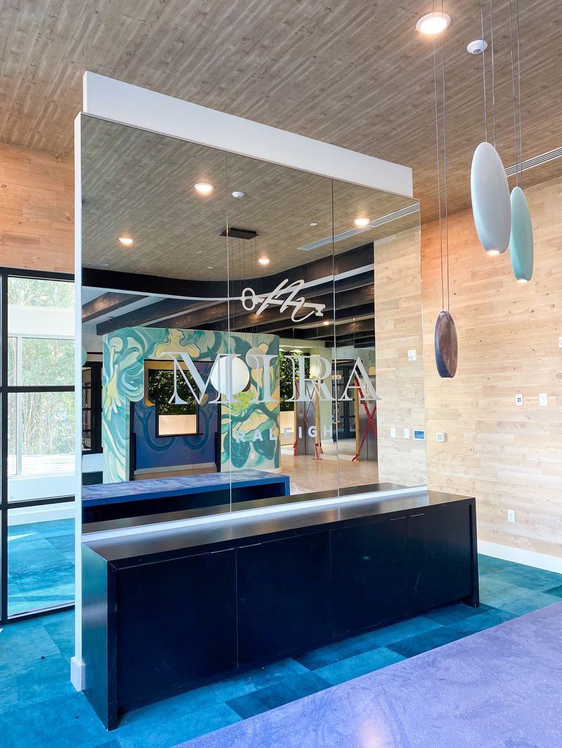 Etched Glass Entry Partition