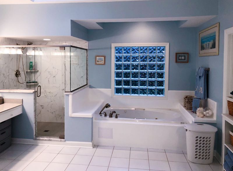 Glass Block Window and Shower Enclosure