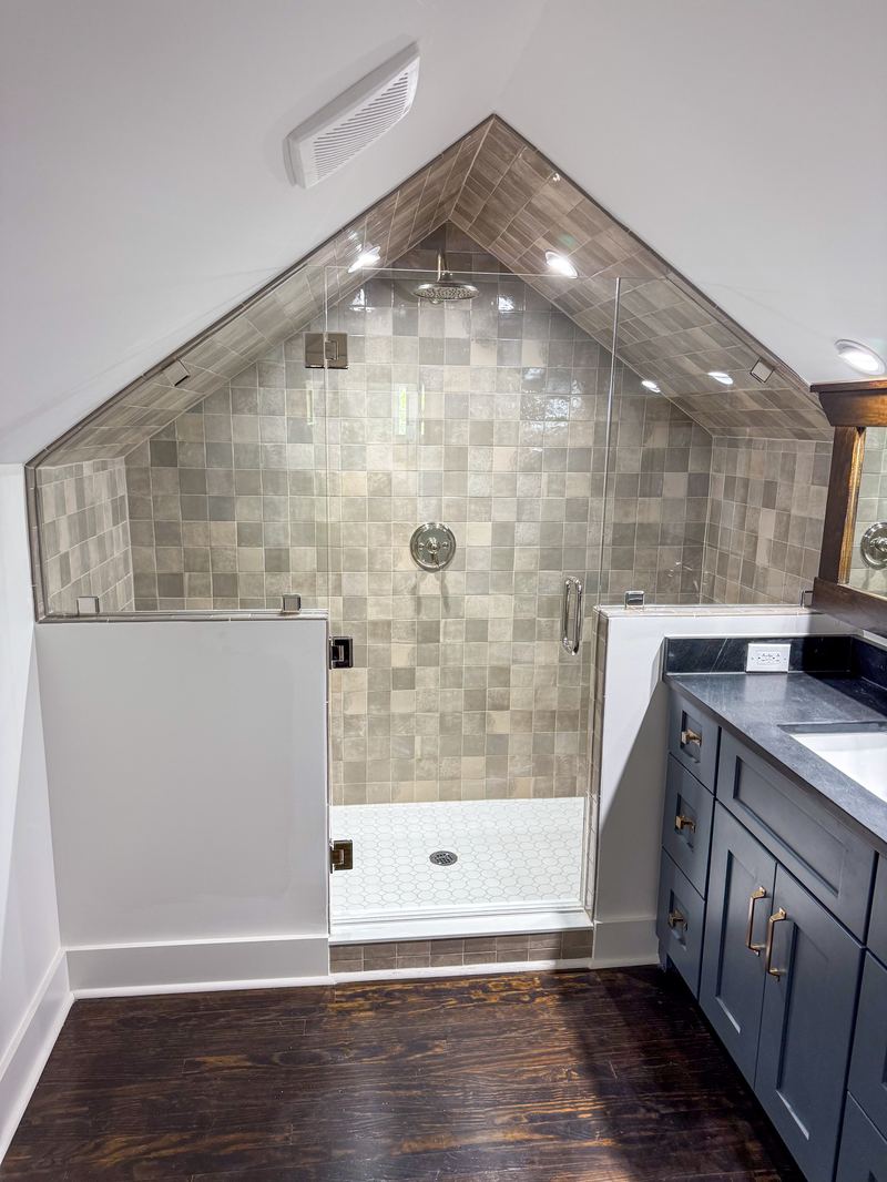 Attic Bath Shower Enclosure