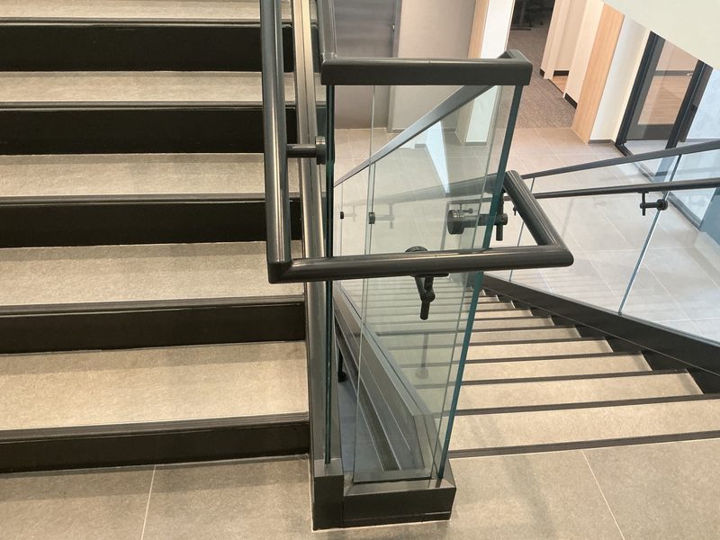 Glass Guard Panels at a Stair Landing