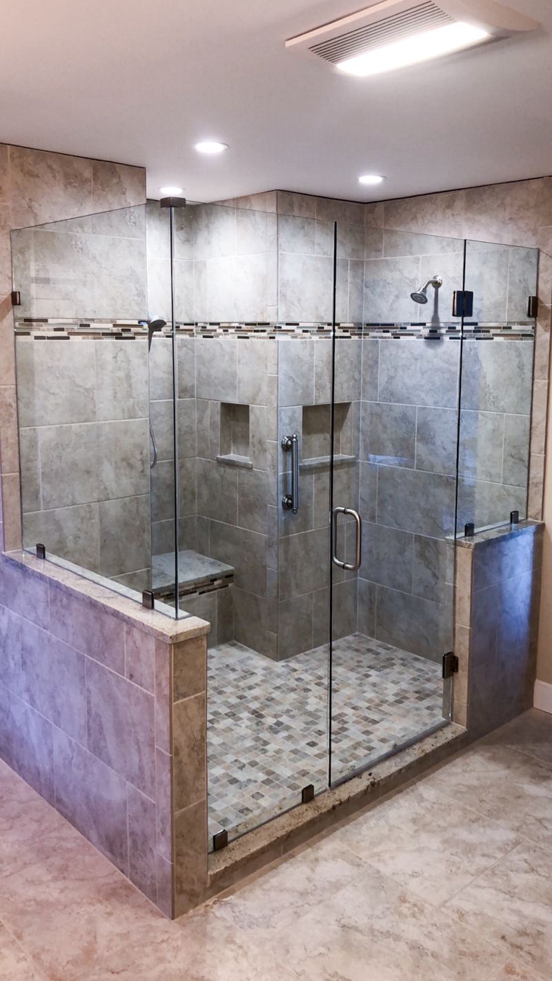 Frameless Corner Shower