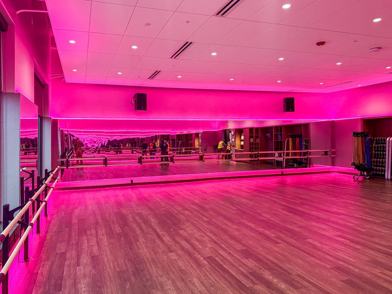 Mirrored Group Fitness Studio